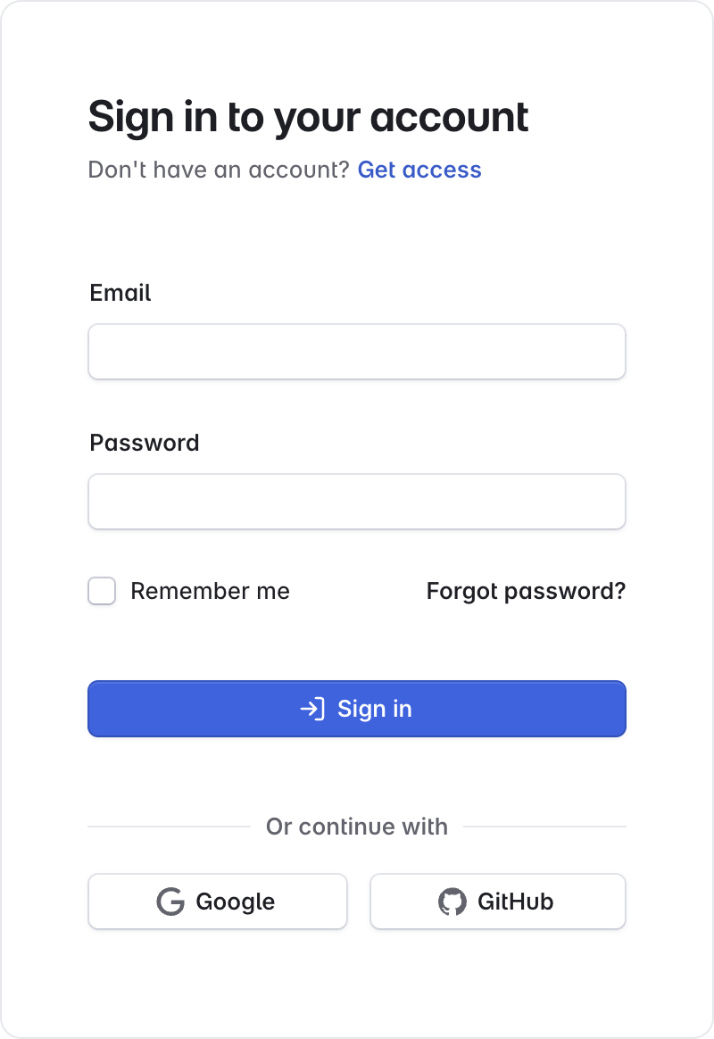 Sign-in block example